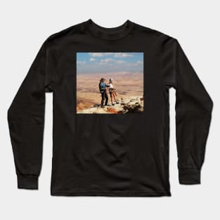 Israel, Mitzpe Ramon. Abseiling at the Crater Long Sleeve T-Shirt